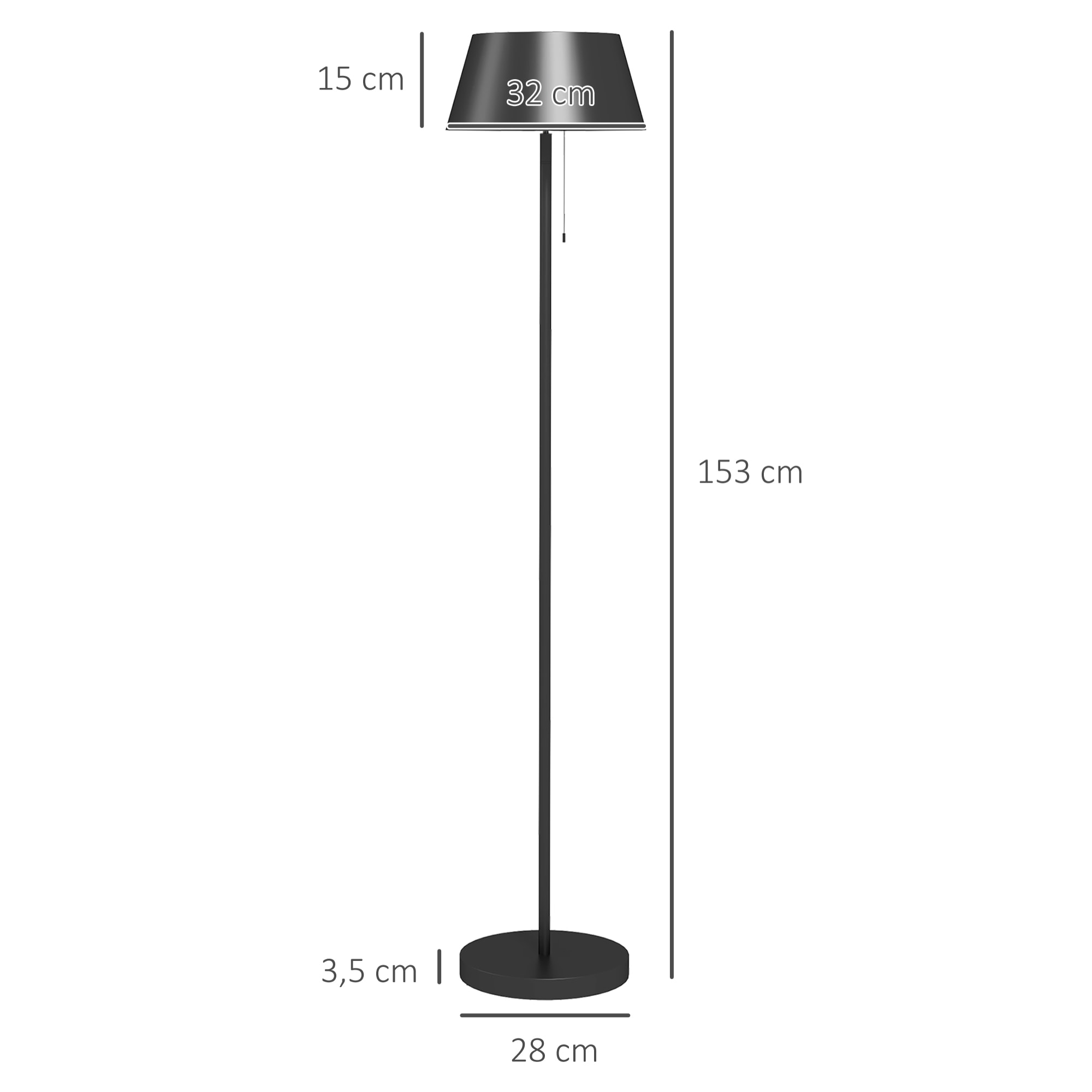 Lampadaire extérieur solaire LED sans fil rechargeable USB réglable alu ABS noir