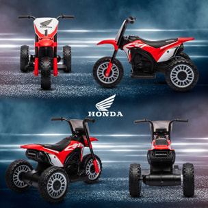 HOMCOM Moto Elettrica per Bambini con Licenza Honda CRF450RL a 3 Ruote, Età 18-36 Mesi, Rosso