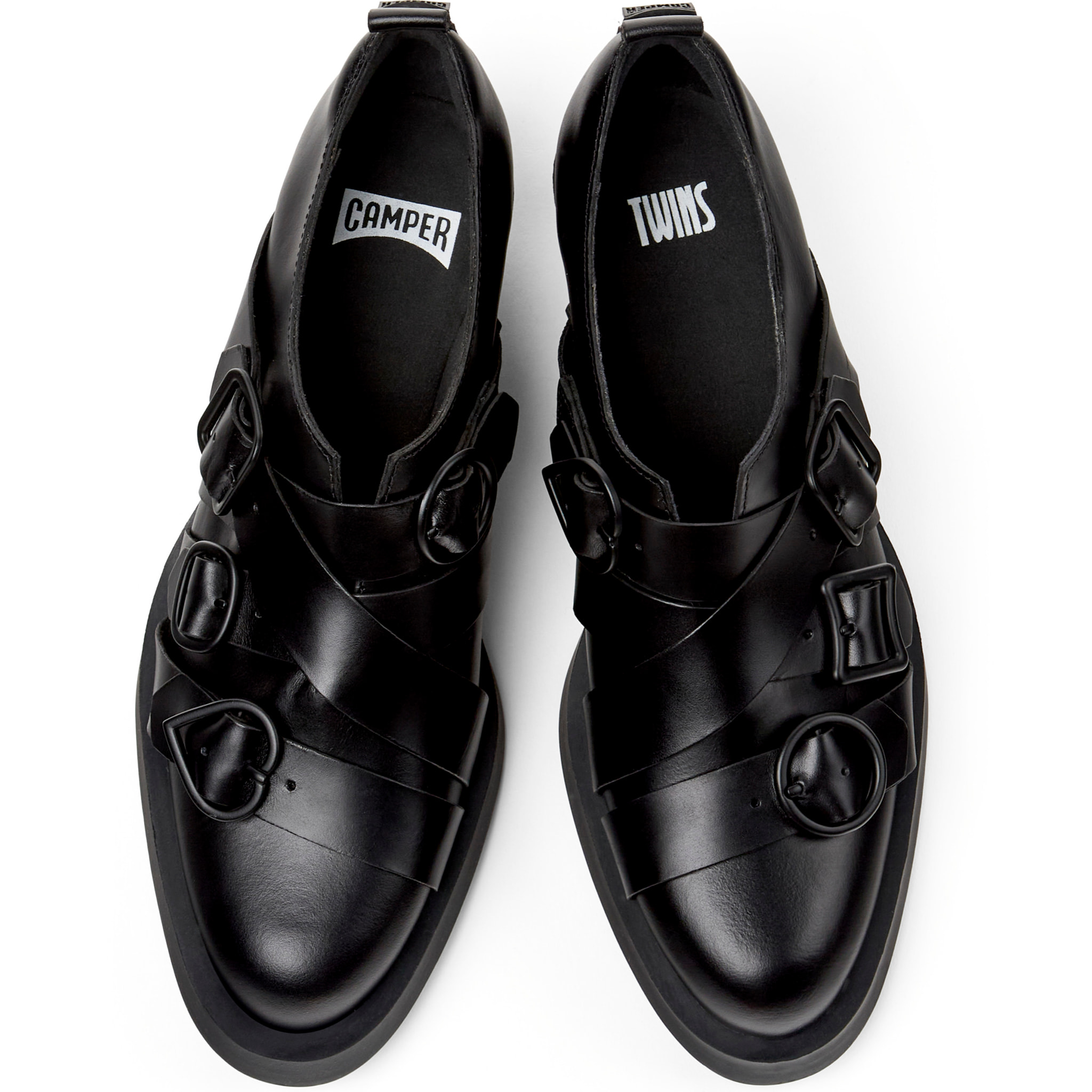 Zapatos de cordones - CAMPER Bonnie Twins - Negro - Cuero liso
