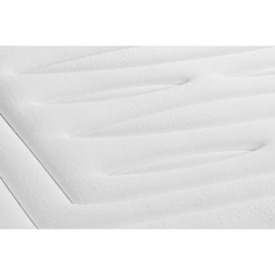 Ensemble - Matelas Mémoire de forme 20cm d'épaisseur - 3 zones de confort - Confort ferme - Sommier tapissier monobloc - 2 places