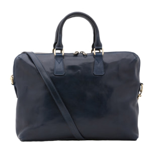 Borsa da lavoro uomo in vera pelle - Modello False - Made in Italy - 37.0 x 27.0 x 6.0 cm