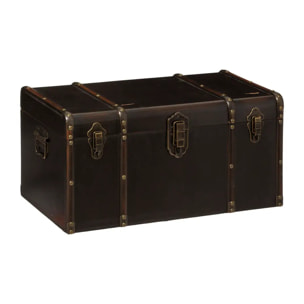 Set de 3 malles british flower noir L61/71/81cm
