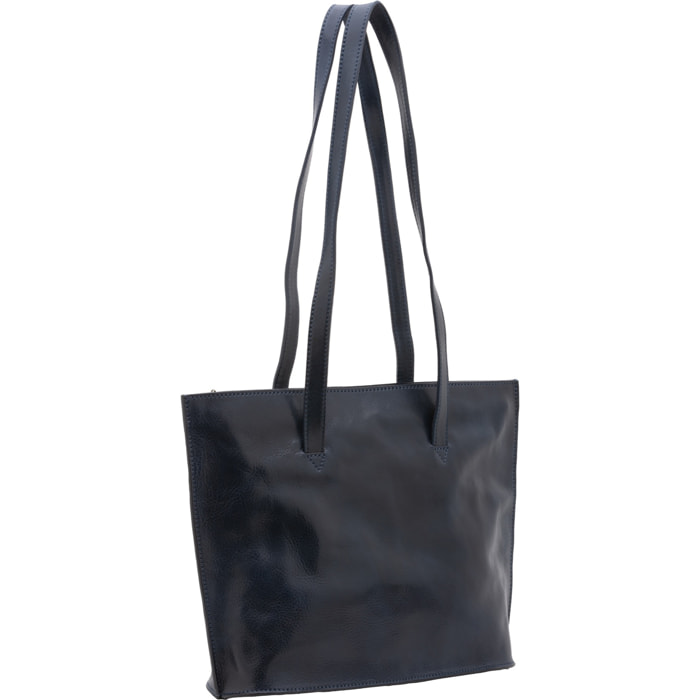 Borsa a spalla da donna - Modello False - 100% pelle - 27.0 x 38.5 x 10.0 cm