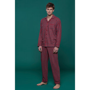 Pigiama uomo in flanella con porta pigiama scottish Noidinotte