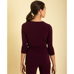 Blusa de mujer drapeada elegante