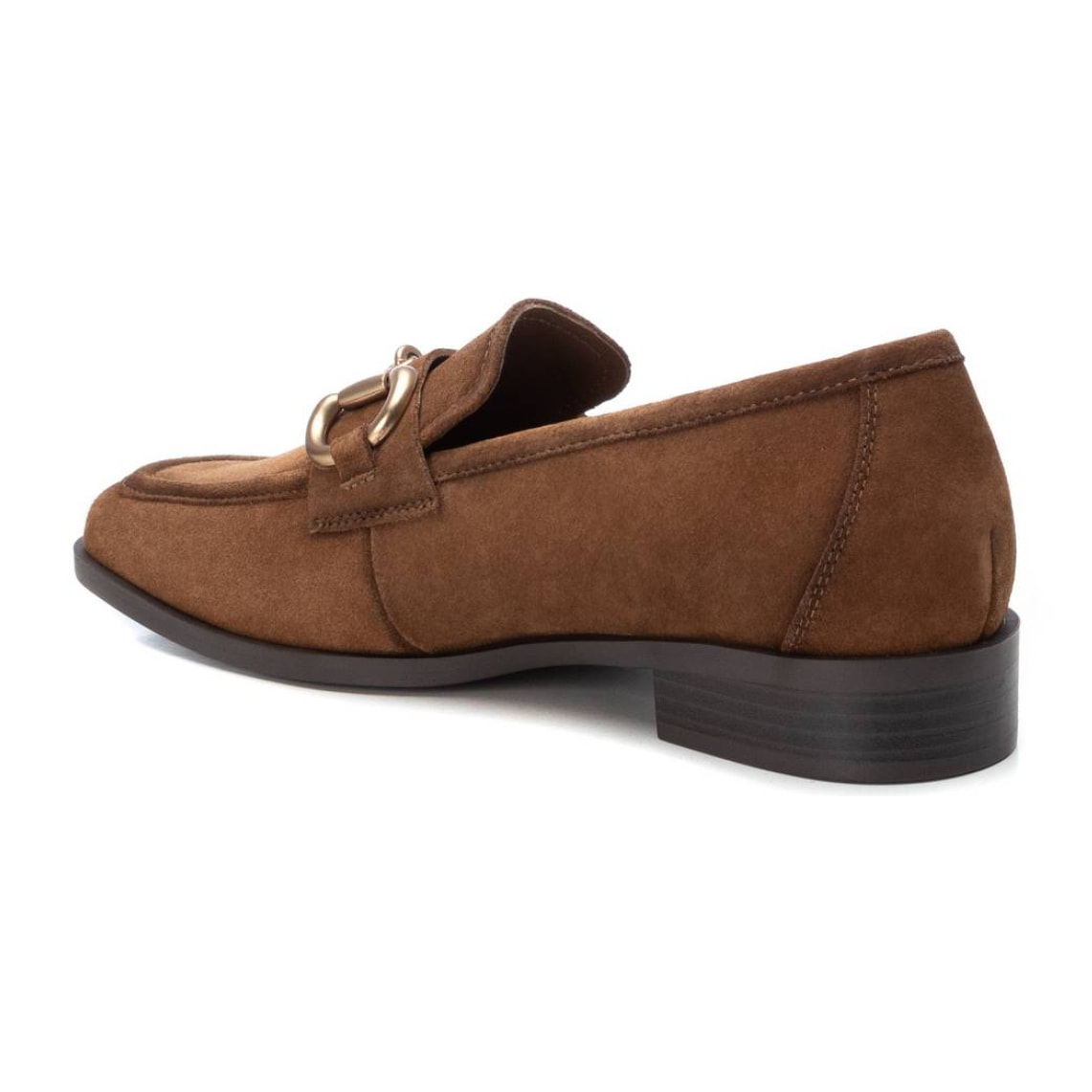 Zapato mocasín de piel camel