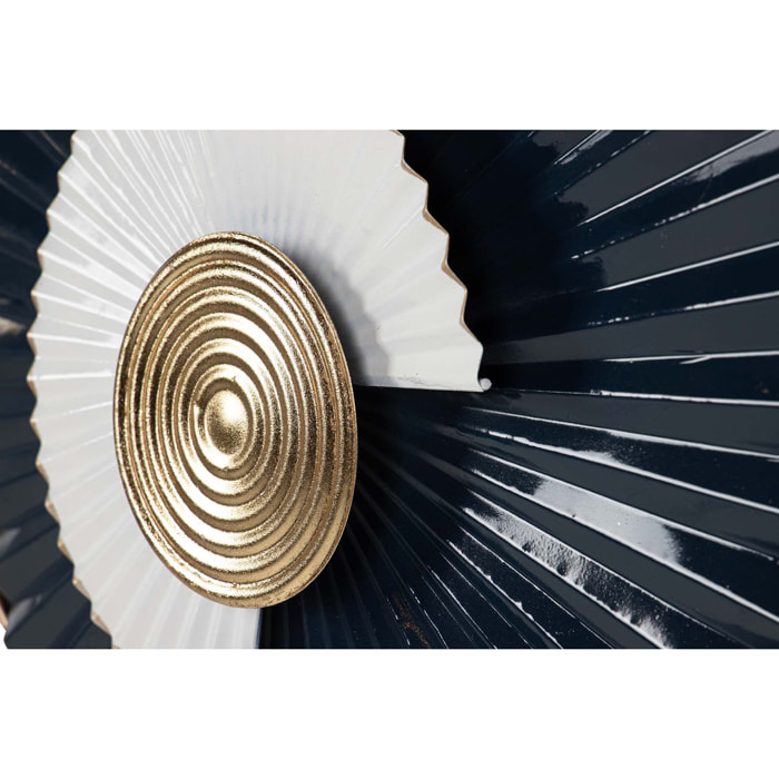 Adorno Pared Metal Azul Dorado 71x6x77 Cm