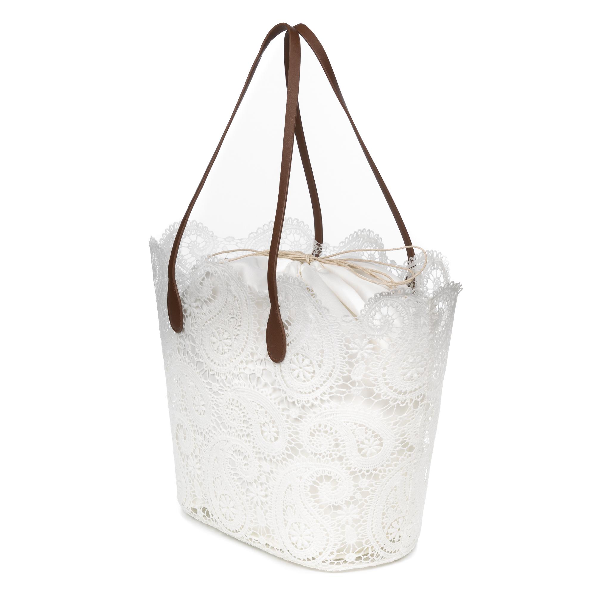 Desio Bolso Shopper Mujer. Tejido Poliester Crochet