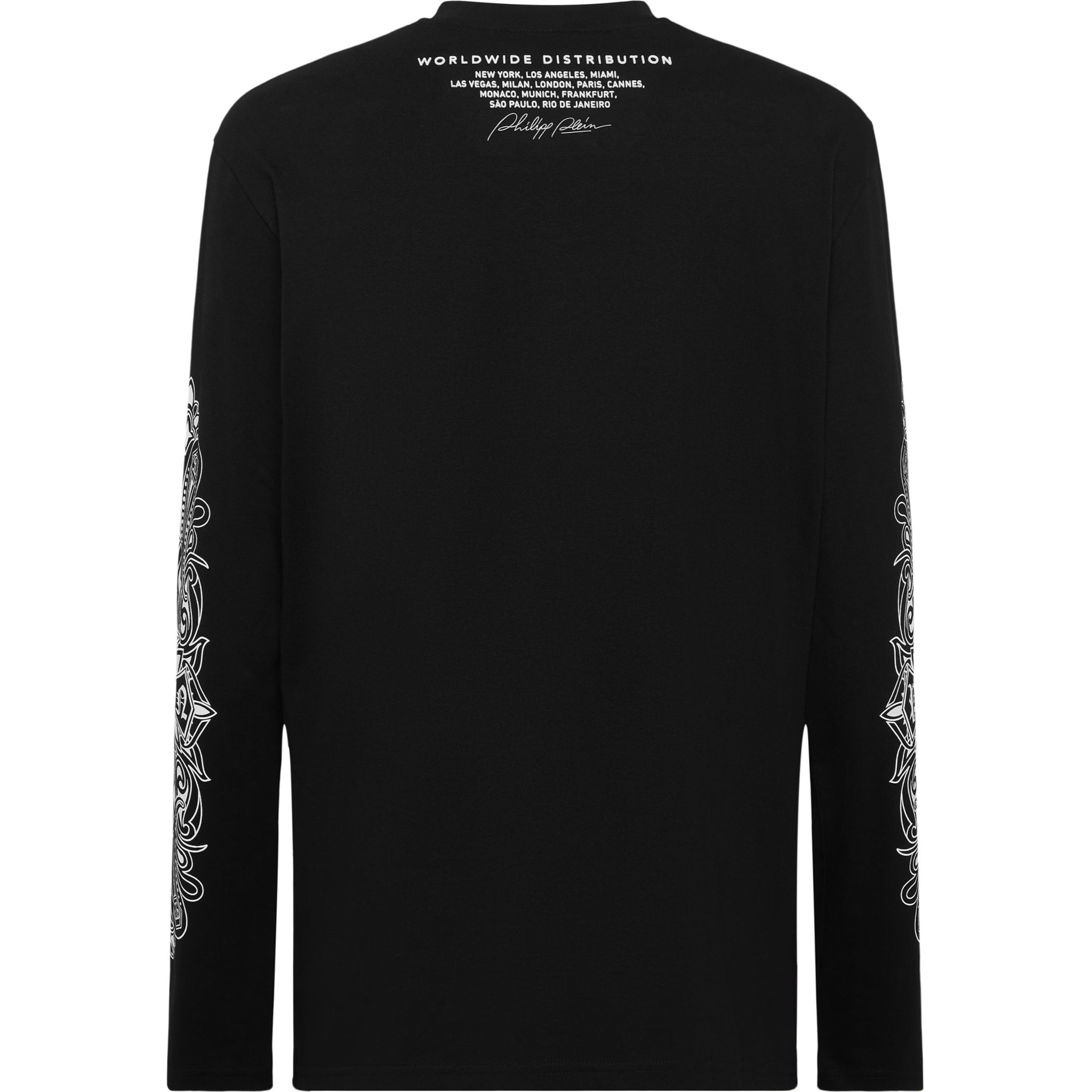 PHILIPP PLEIN T-Shirt Round Neck Ls CHROME