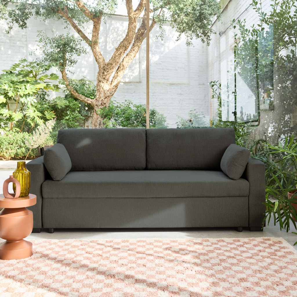 Canapé convertible 3 places tissu chenille EASY