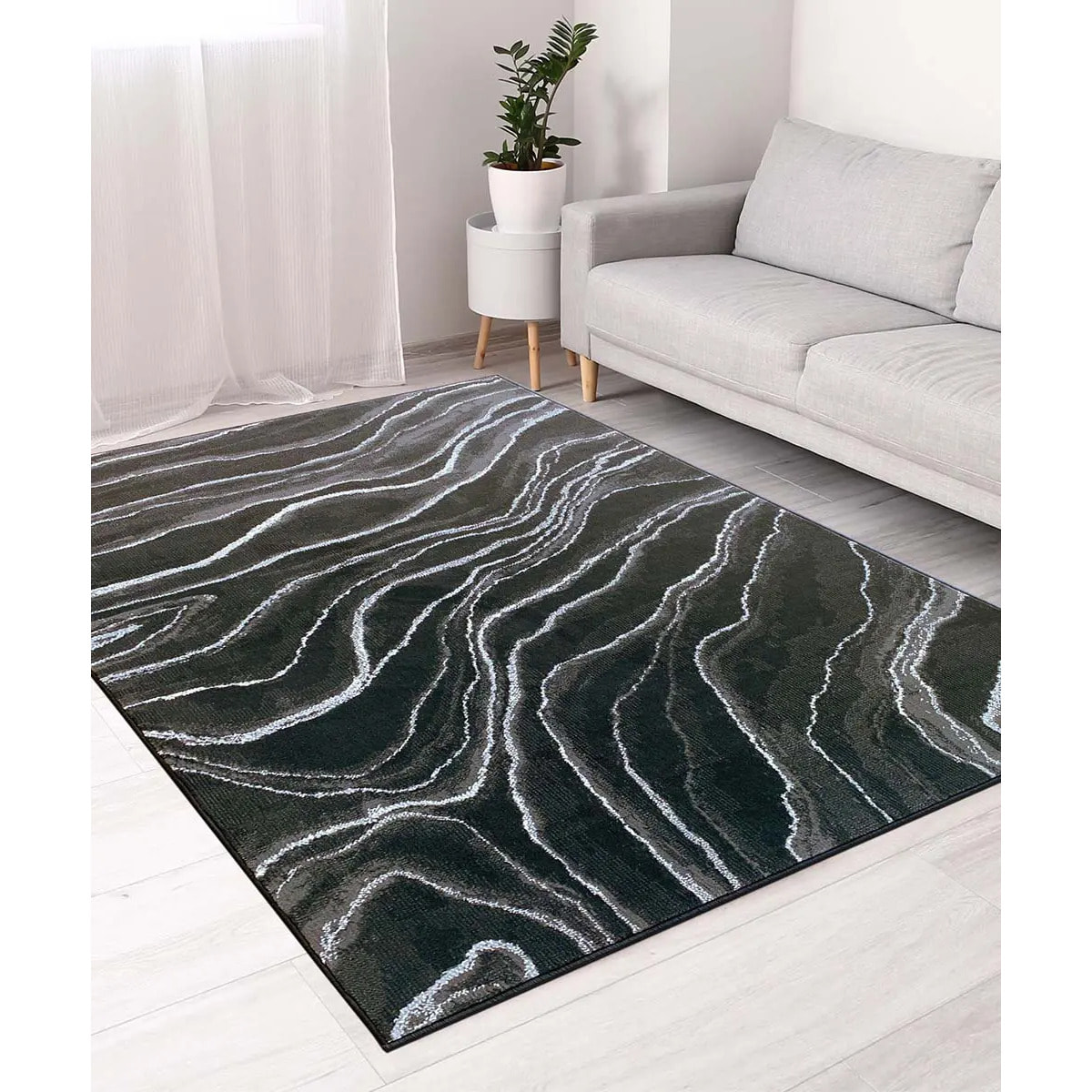 Tappeto Arredo Casa Moderno Design Grigio