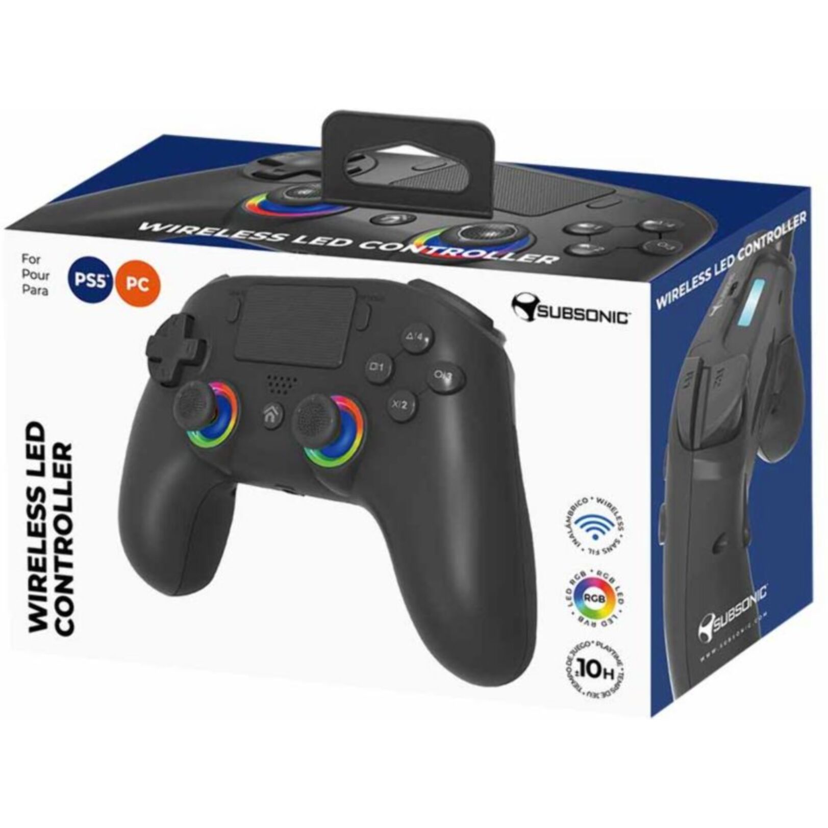 Manette SUBSONIC noire pour PS5