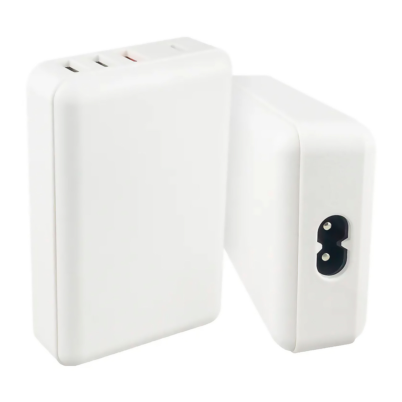 DAM Cargador USB con salida PD100W + QC3.0 18W + doble salida 2.4A 9,5x2,5x6 Cm. Color: Blanco
