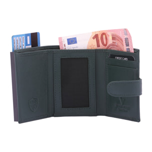 Portafoglio  da uomo In Vera pelle Made in Italy 7,5x10x2,5 cm