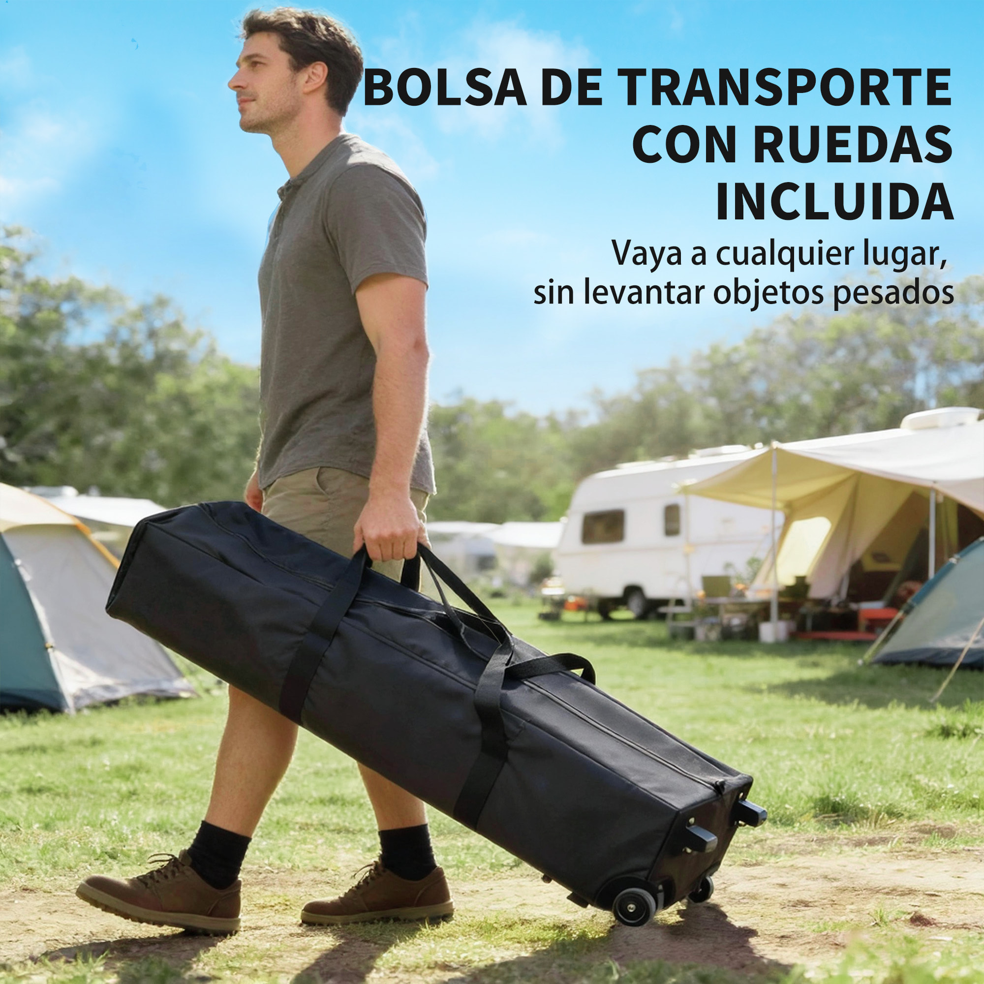 Carpa Plegable Gazebo 6x3 m, Pop-up, Cenador de Jardín Altura Ajustable en 3 Niveles, Toldo Protección UPF50+, Montaje Fácil con Bloqueo Central, 6 Sacos de Arena y Bolsa con Ruedas, Plateado