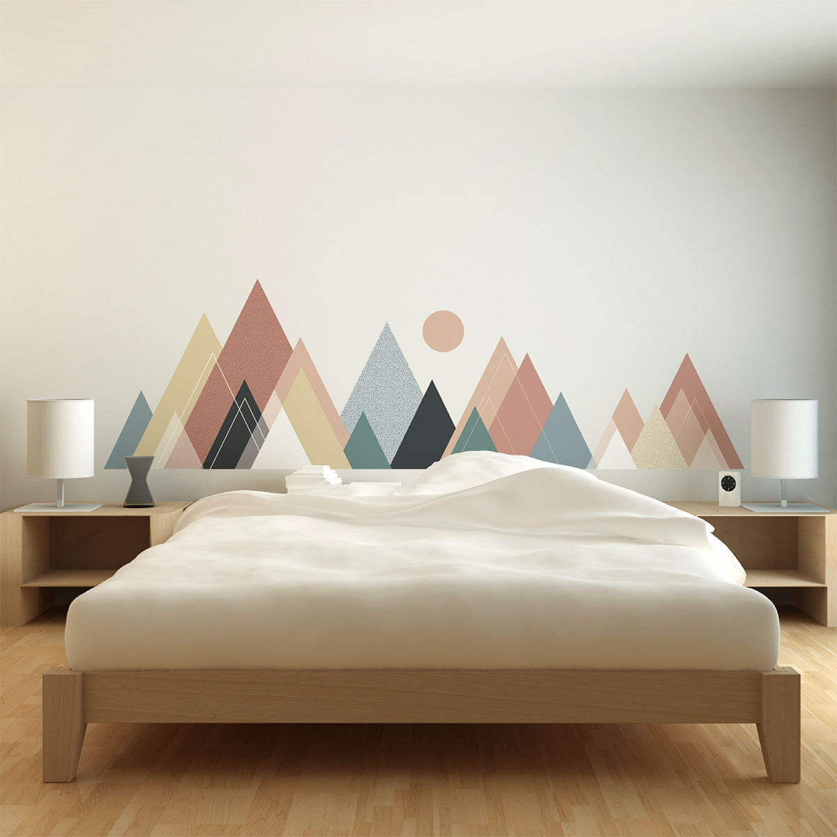 Stickers muraux - Décoration chambre salon - Autocollant Sticker mural géant montagnes scandinaves COLUMBANA