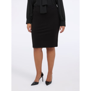 Fiorella Rubino - Gonna tubino in punto Milano - Nero