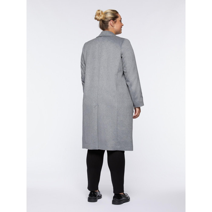 Fiorella Rubino - Cappotto lungo con due bottoni - Grigio