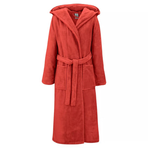 Peignoir coton mélangé 300 g/m² uni orange Teddy corail