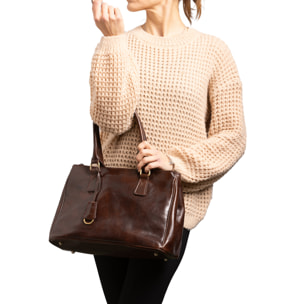 Borsa a tracolla  da donna In Vera pelle Made in Italy 35x23x16 cm