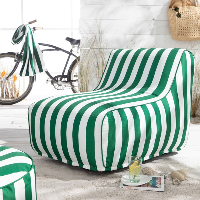 Fauteuil gonflable SUMMER STRIPES vert