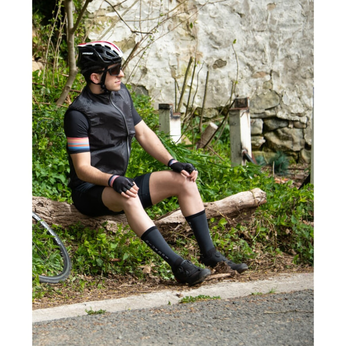 CALCETINES DE CICLISMO 5 BLUEBALL EN COLOR Negro con logo blanco
