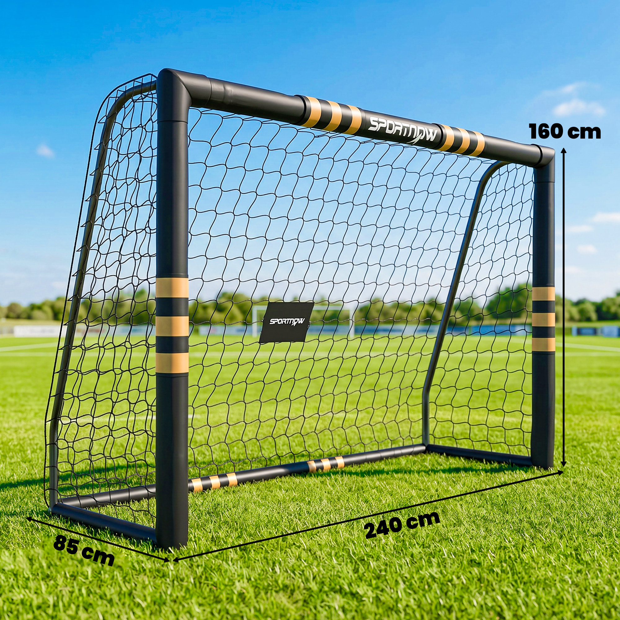 But de football - cage de foot - but futsal dim. 2,4L x 1,6H m - châssis métal moussé