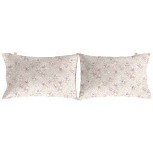 2 Fundas de almohada 50x75 cm rosal JEREZ - 100% algodón -