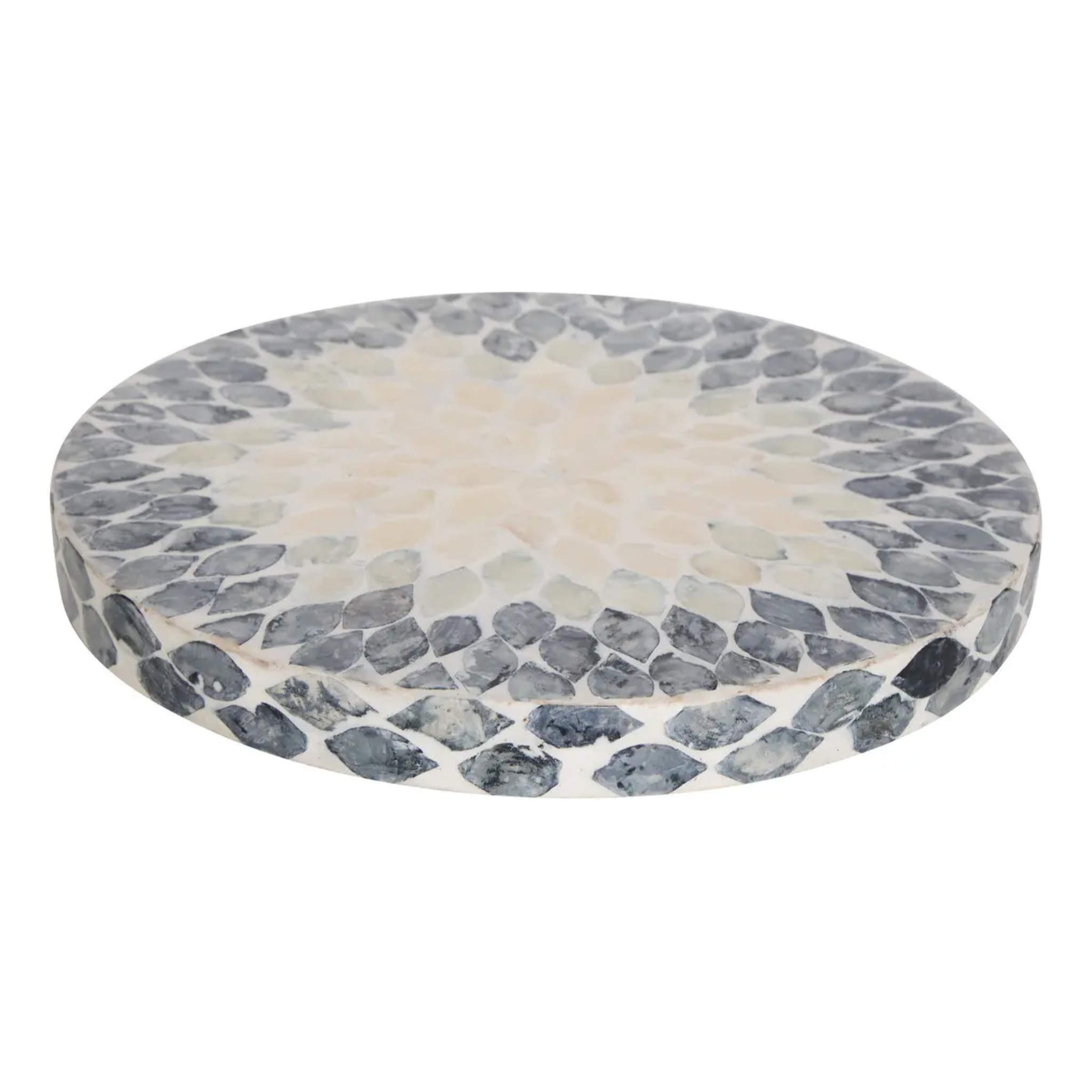 Boîte déco Sheila D25,5cm nacrée grise