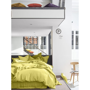 Parure Housse De Couette 3pcs 100% lin LavÉ 160g Poire