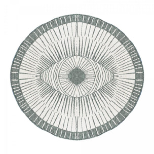 Tapis rond d'extérieur, kilim reversible EX1 B