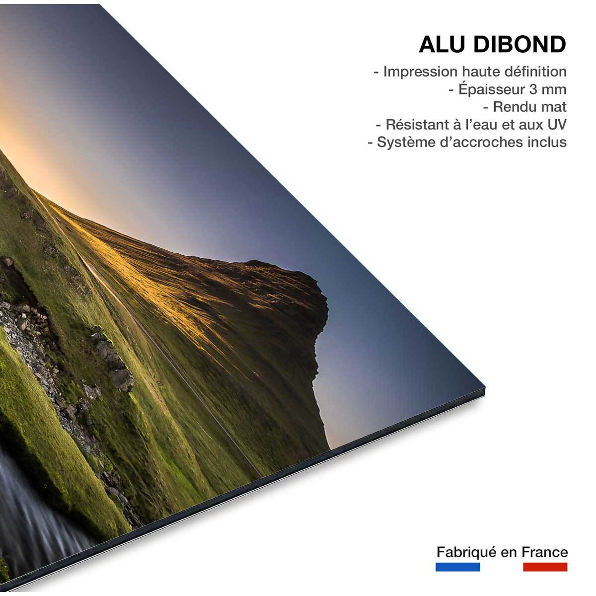 Tableau cascade o - kirkjufell islande Tableau alu Dibond