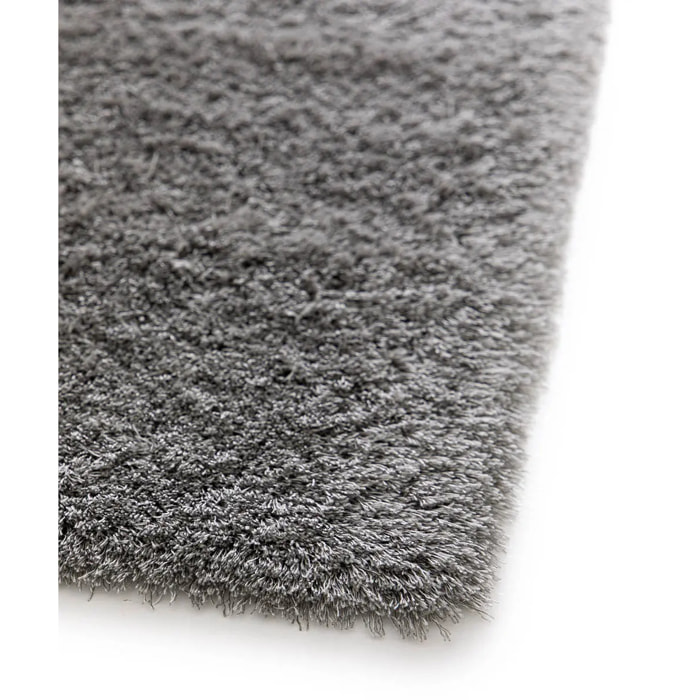 Tappeto pelo lungo shaggy colore grigio chiaro