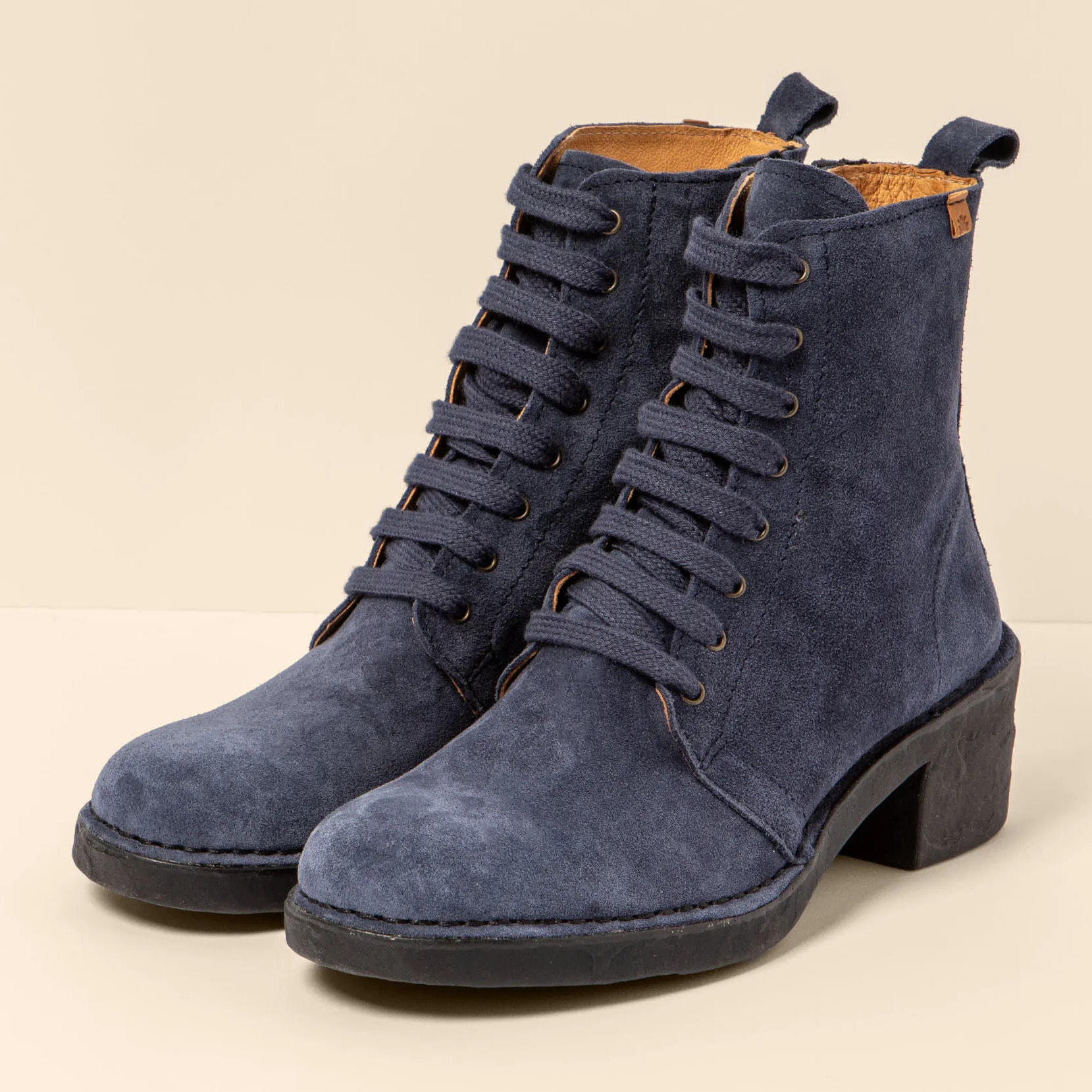 Botines con tacón N5660 SILK SUEDE OCEAN / TICINO color Ocean