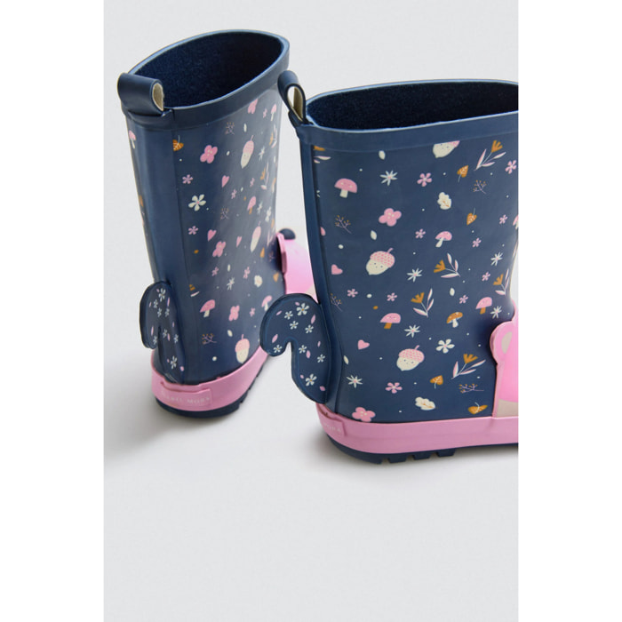 Stivali da pioggia per bambini con motivo a volpe