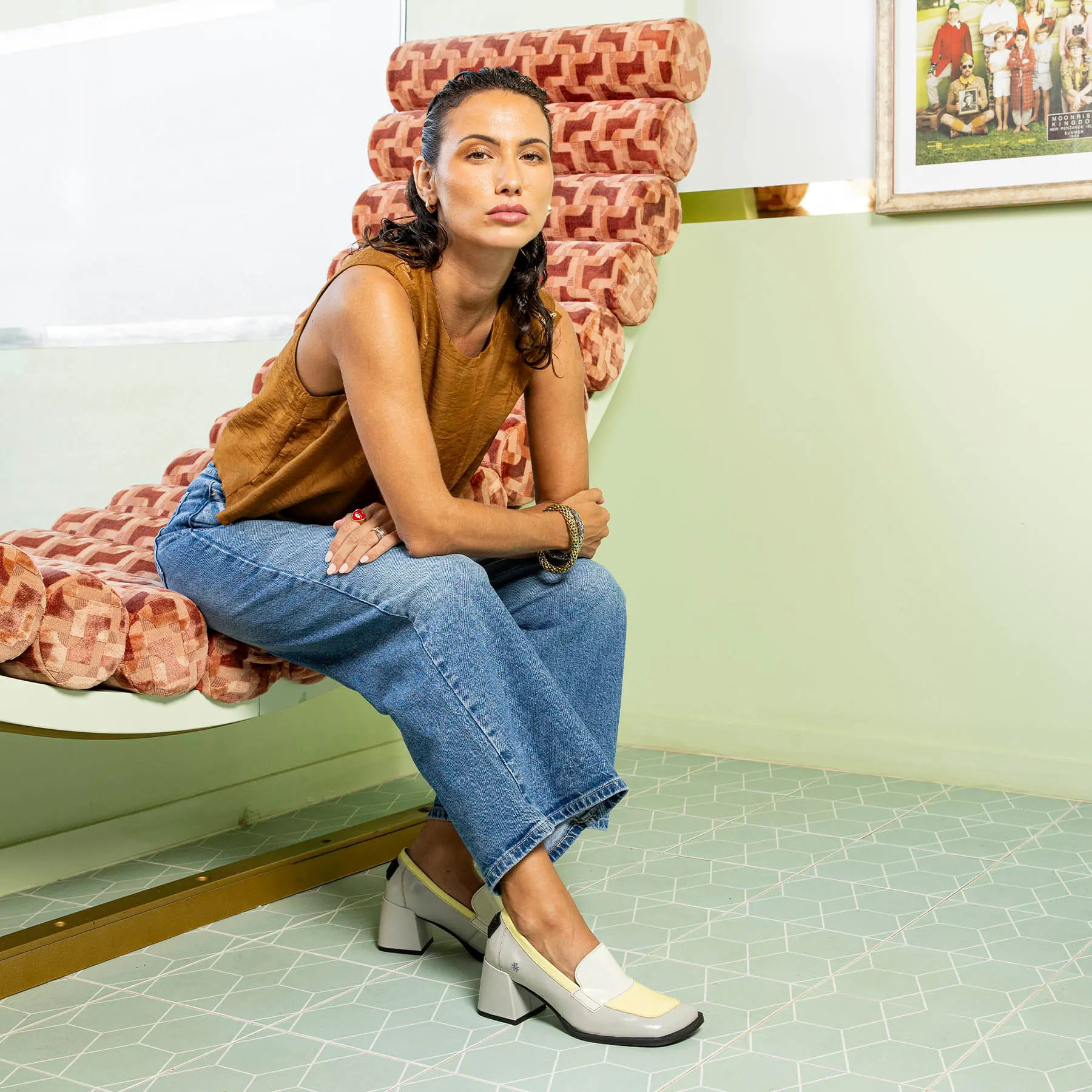 Zapatos con tacón 1705 NAPPA SHINNY MULTI-BLACK/ VERONA color Multi black