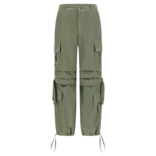 Pantaloni cargo con doppie tasche e coulisse intermedia