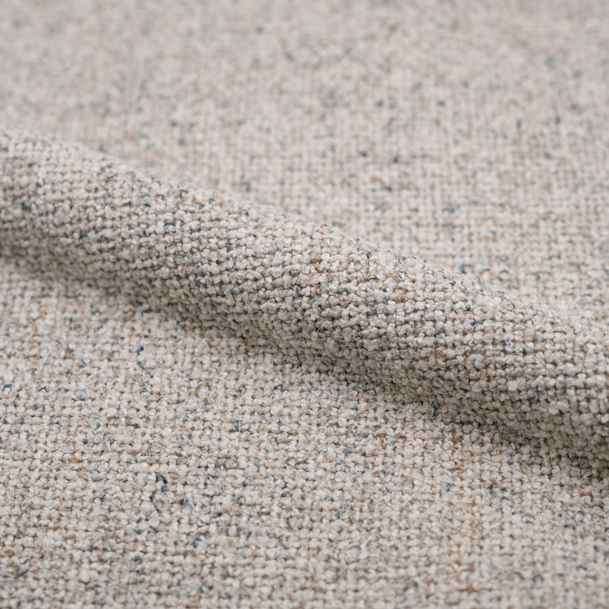 Lot de 2 chaises en tissu beige chiné - Adèle