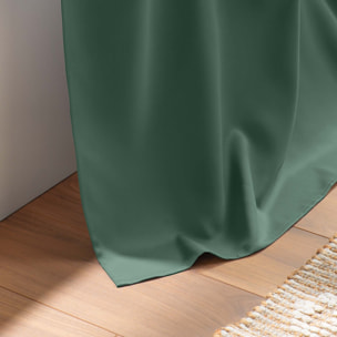 Rideau court obscurcissant 90 % adapté radiateur - Vert