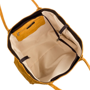 Annagrazia Bolso Shopper Mujer.Piel auténtica Gamuza