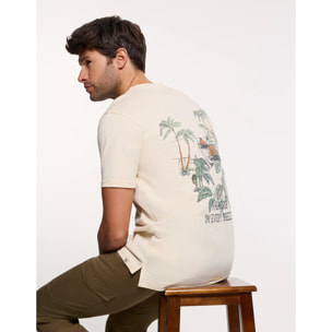 Camiseta Manga Corta Beige - Brais