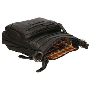 Borsa a tracolla da uomo - Modello False - Vera pelle RFID - 22.0 x 23.0 x 5.0 cm