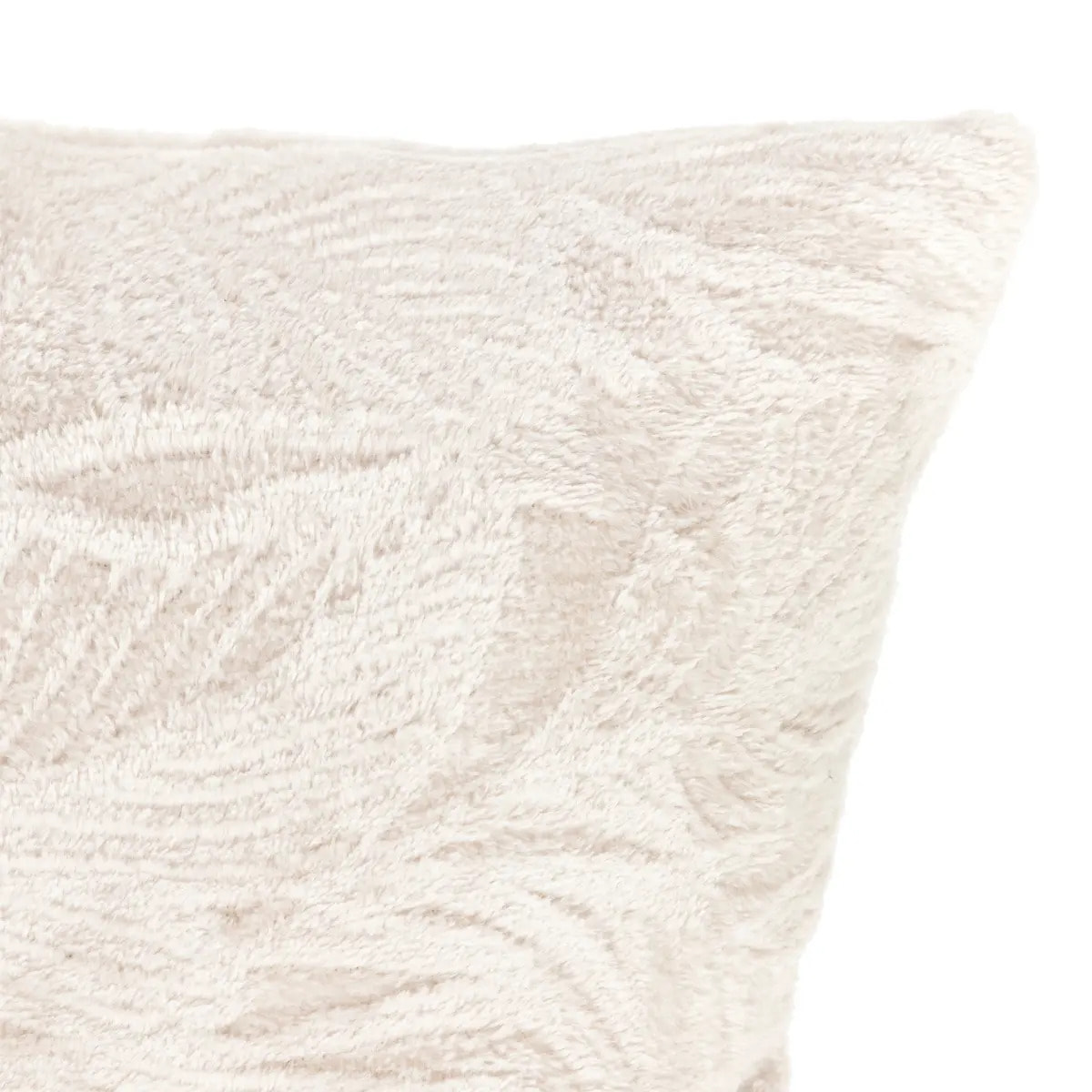 Coussin flanelle Ryo beige lin 40x40cm