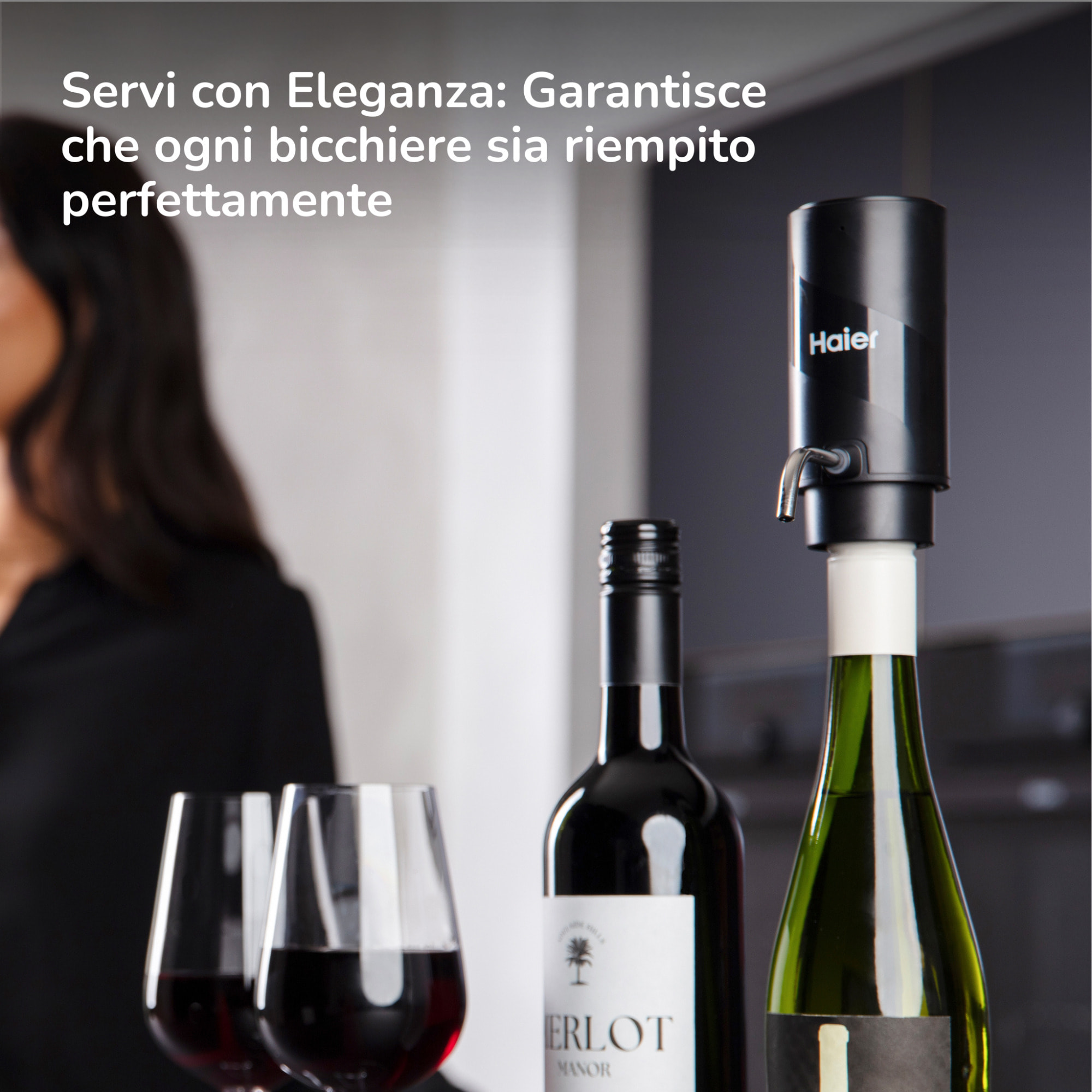 HAIER Aeratore e Dosatore elettrico per vino