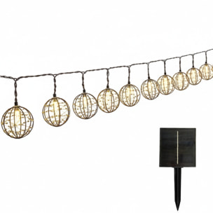 Guirlande solaire RUSTY 10 cages 4M