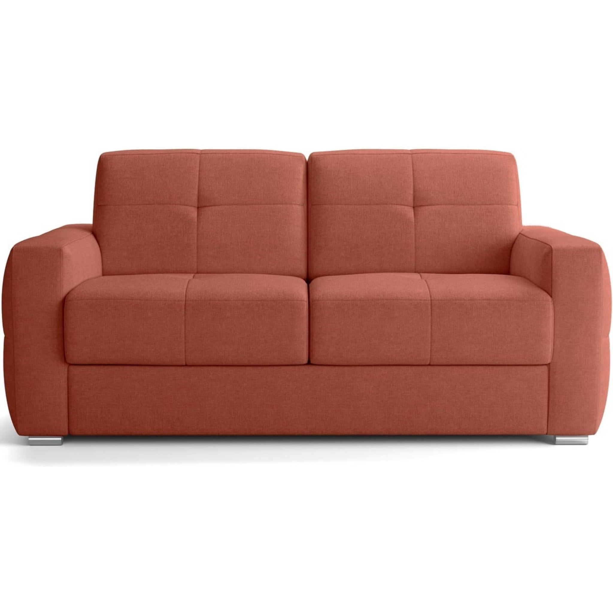 Canapé capitonné convertible 3 places en tissu chenille - ouverture express - CASSIAN
