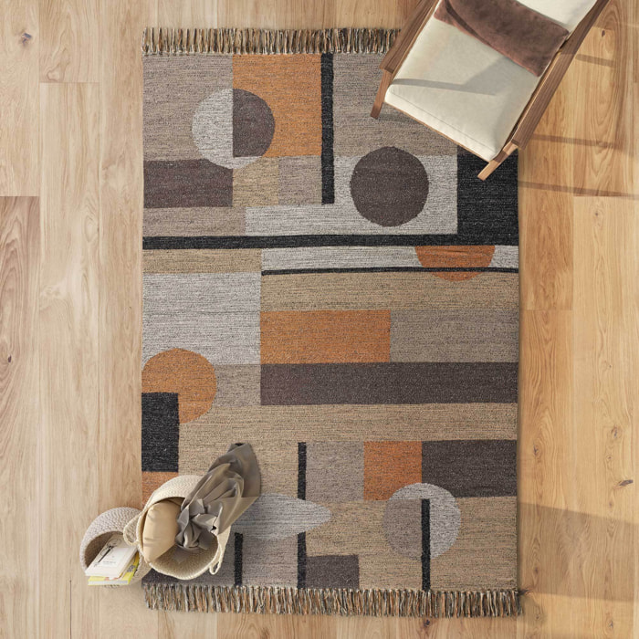 CHANDIA Alfombra kilim algodón reciclado multicolor, varias medidas disponibles