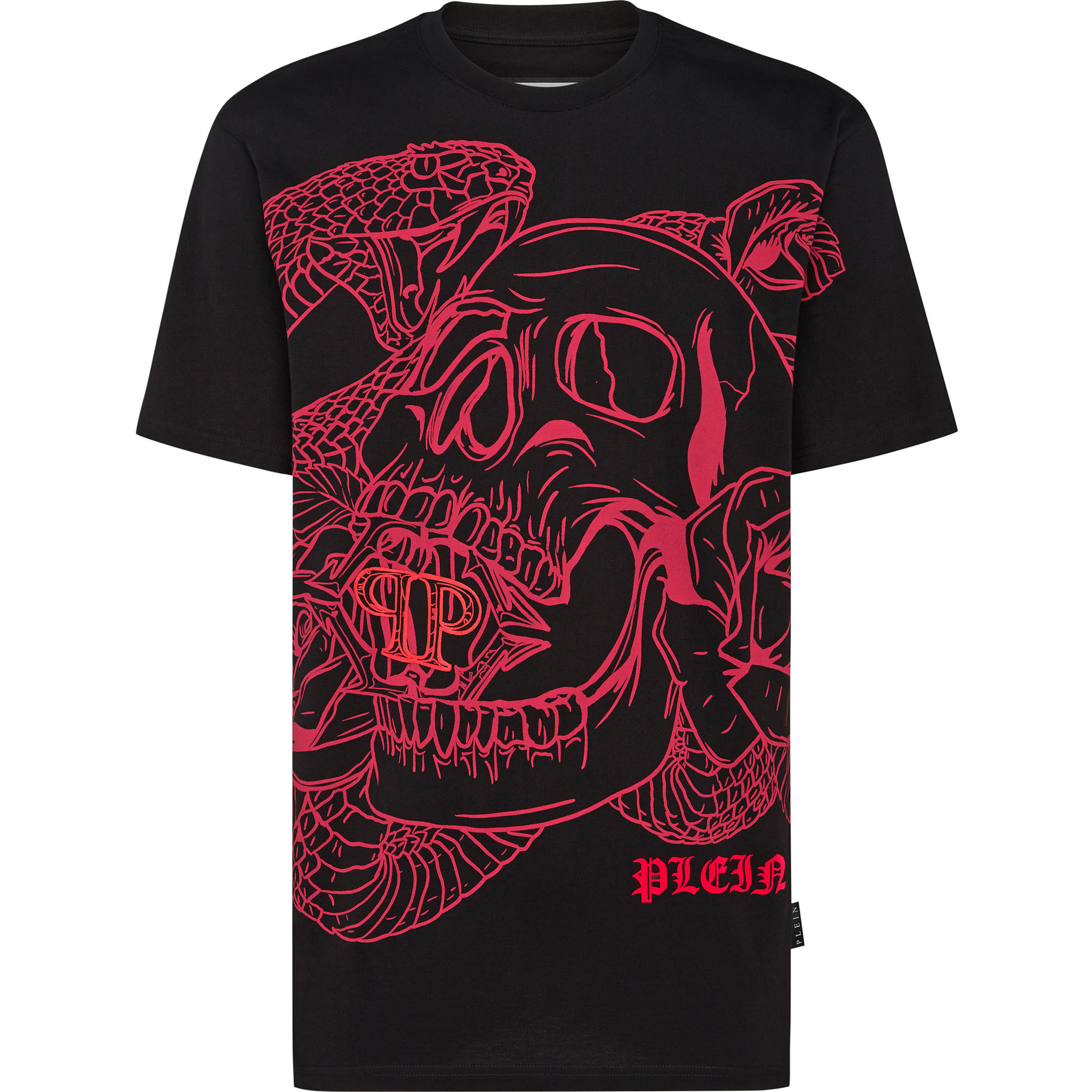 PHILIPP PLEIN T-Shirt Round Neck SNAKE