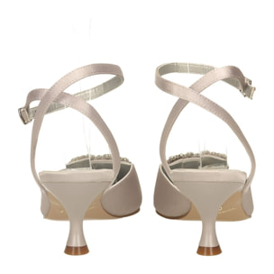 Décolleté sling back Donna Tata Italia Argentato