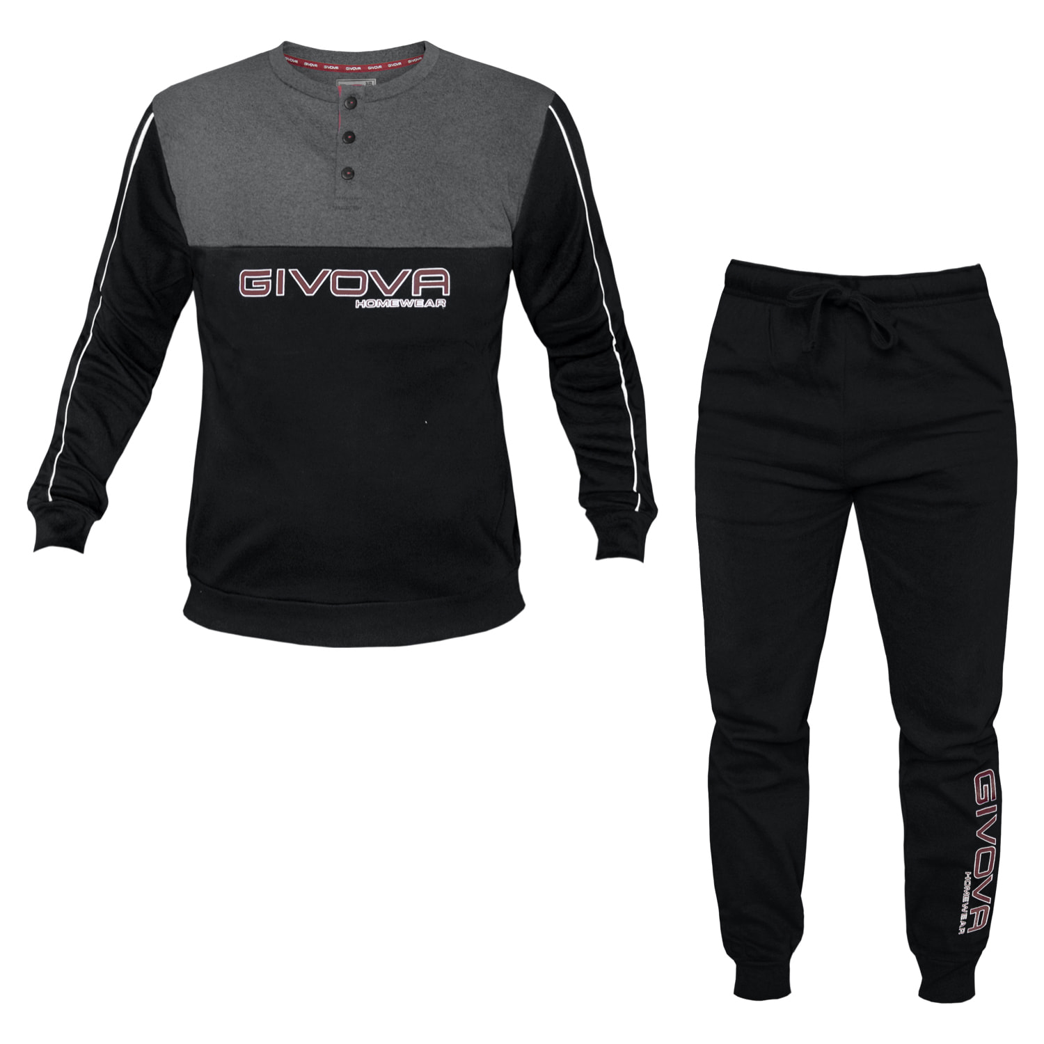 Pigiama Lungo Uomo GIVOVA Caldo Cotone Interlock